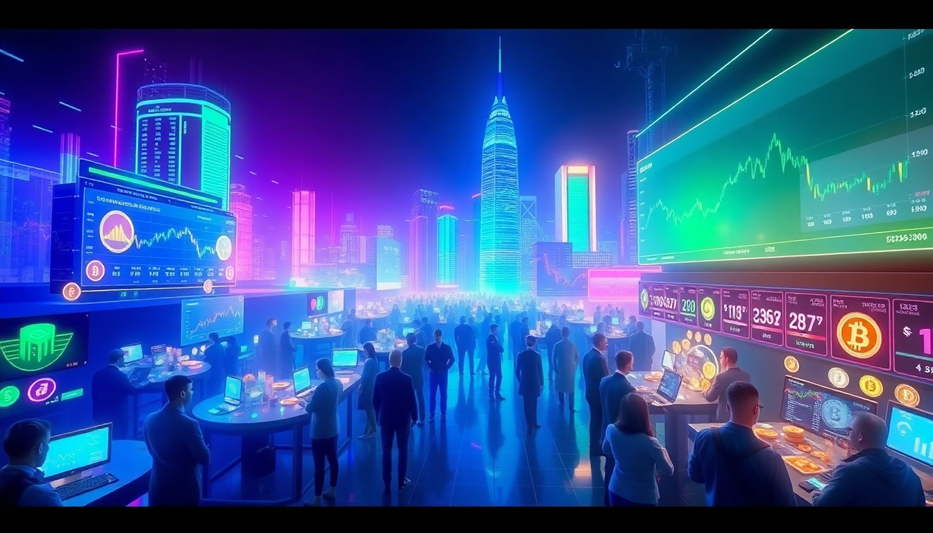 Explore the vibrancy of Crypto in a bustling digital marketplace.